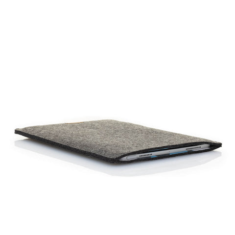 Hoes voor iPad Pro 11" - 4e Gen | gemaakt van vilt en biologisch katoen | antraciet - vormen | Model "LET"