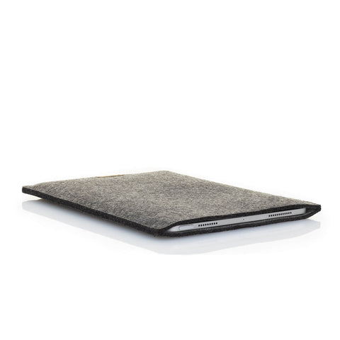 Hoes voor iPad Pro 12,9" - 5e Gen | gemaakt van vilt en biologisch katoen | antraciet - sporen | Model "LET"