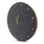 Horloge murale en feutre et liège 30 cm | anthracite - or | Conception : Esbjerg