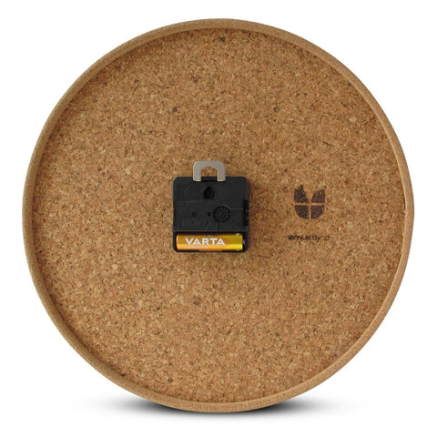 Horloge murale en feutre et liège 30 cm | gris clair - or | Conception : Aalborg