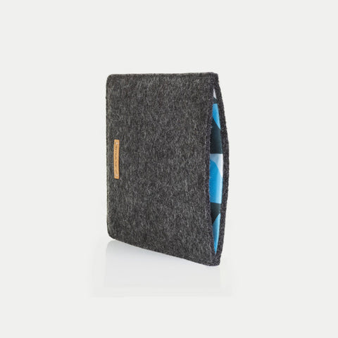 Hoesje voor Kobo Forma | gemaakt van vilt en biologisch katoen | antraciet - vormen | Model "LET"