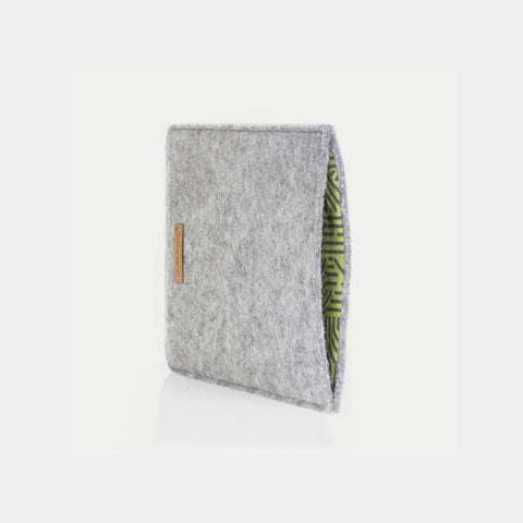Case voor PocketBook-tijdperk | gemaakt van vilt en biologisch katoen | lichtgrijs - strepen | Model "LET"
