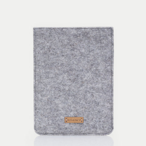 Hoes voor PocketBook Basic Lux 3 | gemaakt van vilt en biologisch katoen | lichtgrijs - vormen | Model "LET"