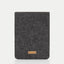 Couverture des versets du PocketBook | en feutre et coton biologique | anthracite - pistes | Modèle "LAISSER"