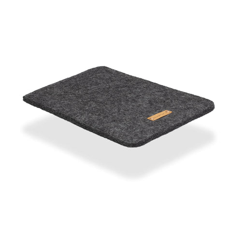 Hoesje voor Kobo Aura | gemaakt van vilt en biologisch katoen | antraciet - bloei | Model "LET"